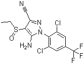 structure of CAS# 181587-01-9, Ethiprole;5-Amino-1-[2,6-dichloro-4-(trifluoromethyl)phenyl]-4-(ethylsulfinyl)-1H-pyrazole-3-carbonitrile
