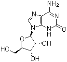 Isoguanosine molecular structure (CAS 1818-71-9)