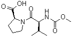 结构式 CAS# 181827-47-4, N-(甲氧羰基)-L-缬氨酰-L-脯氨酸