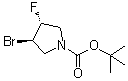 结构式 CAS# 1818847-67-4, (3R,4R)-rel-3-溴-4-氟-1-吡咯烷羧酸叔丁酯