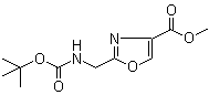 Methyl 2-[N-(tert-butoxycarbonyl)aminomethyl]oxazole-4-carboxylate molecular structure (CAS 182120-89-4)