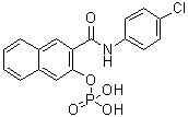 结构式 CAS# 18228-17-6, N-(4-氯苯基)-3-(磷酰氧基)-2-萘甲酰胺