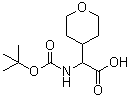 alpha-[[(1,1-Dimethylethoxy)carbonyl]amino]tetrahydro-2H-Pyran-4-acetic acid molecular structure (CAS 182287-49-6)