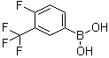 3-(Trifluoromethyl)-4-fluorophenylboronic acid molecular structure (CAS 182344-23-6)
