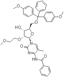 N-Benzoyl-2'-O-methoxyethyl-5-O-dimethoxytrityl-5-methylcytidine molecular structure (CAS 182496-01-1)
