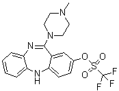 1,1,1-三氟甲烷磺酸 11-(4-甲基-1-哌嗪基)-5H-二苯并[b,e][1,4]二氮杂卓-2-基酯分子结构 (CAS 183140-97-8)