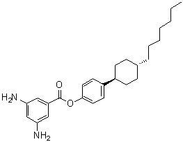 3,5-Diaminobenzoic acid 4-(trans-4-heptylcyclohexyl)phenyl ester molecular structure (CAS 1839538-24-7)