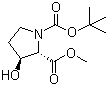 (2S,3S)-3-Hydroxy-1,2-pyrrolidinedicarboxylic acid 1-tert-butyl 2-methyl ester molecular structure (CAS 184046-78-4)