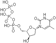 结构式 CAS# 18423-43-3, 2'-脱氧胸苷 5'-三磷酸; 三磷酸脱氧胸苷