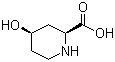 structure of CAS# 1844-40-2, (2S,4R)-4-Hydroxypiperidine-2-carboxylic acid