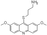 3-[(2,7-Dimethoxyacridin-9-yl)thio]propan-1-amine molecular structure (CAS 184582-62-5)