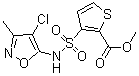 3-[[(4-Chloro-3-methyl-5-isoxazolyl)amino]sulfonyl]-2-thiophenecarboxylic acid methyl ester molecular structure (CAS 184644-72-2)