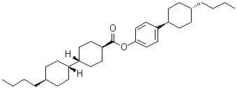 (all-trans)-4'-butyl-[1,1'-Bicyclohexyl]-4-carboxylic acid 4-(4-butylcyclohexyl)phenyl ester molecular structure (CAS 184652-93-5)