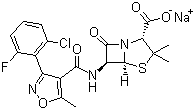 Flucloxacillin sodium molecular structure (CAS 1847-24-1)
