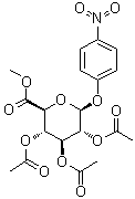结构式 CAS# 18472-49-6, 对硝基苯基 2,3,4-三-O-乙酰基-beta-D-葡萄糖苷酸甲酯