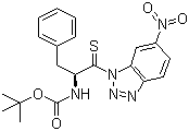 [(1S)-2-(6-Nitro-1H-benzotriazol-1-yl)-1-(phenylmethyl)-2-thioxoethyl]carbamic acid tert-butyl ester molecular structure (CAS 184951-87-9)
