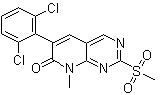 6-(2,6-Dichlorophenyl)-8-methyl-2-methylsulfonyl-8H-pyrido[2,3-d]pyrimidin-7-one molecular structure (CAS 185039-48-9)