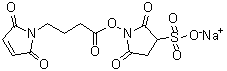 2,5-Dihydro-2,5-dioxo-1H-pyrrole-1-butanoic acid 2,5-dioxo-3-sulfo-1-pyrrolidinyl ester sodium salt molecular structure (CAS 185332-92-7)
