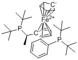 结构式 CAS# 1854067-62-1, (R)-1-[(R)-1-(二叔丁基膦基)乙基]-2-[2-(二叔丁基膦基)苯基]二茂铁