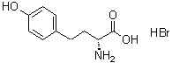 structure of CAS# 185617-14-5, (alphaR)-alpha-Amino-4-hydroxybenzenebutanoic acid hydrobromide