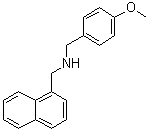 structure of CAS# 185669-79-8, N-[(4-Methoxyphenyl)methyl]-1-naphthalenemethanamine