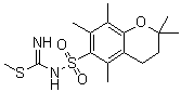 N-[(3,4-Dihydro-2,2,5,7,8-pentamethyl-2H-1-benzopyran-6-yl)sulfonyl]carbamimidothioic acid methyl ester molecular structure (CAS 185674-98-0)