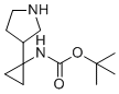 structure of CAS# 185693-07-6, 1-(Boc-amino)-(pyrrolidin-3-YL)-cyclopropane