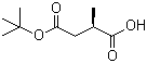 (2R)-2-甲基丁二酸 4-叔丁酯分子结构 (CAS 185836-75-3)