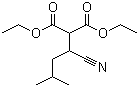Diethyl (1-cyano-3-methylbutyl)malonate molecular structure (CAS 186038-82-4)