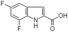 5,7-Difluoroindole-2-carboxylic acid molecular structure (CAS 186432-20-2)