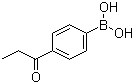 结构式 CAS# 186498-36-2, 4-(丙酰基)苯硼酸
