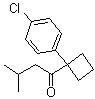 1-[1-(4-Chlorophenyl)cyclobutyl]-3-methylbutan-1-one molecular structure (CAS 186521-85-7)