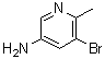 结构式 CAS# 186593-43-1, 5-溴-6-甲基-3-吡啶胺