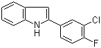 structure of CAS# 1868-88-8, 2-(3-Chloro-4-fluorophenyl)-1H-indole