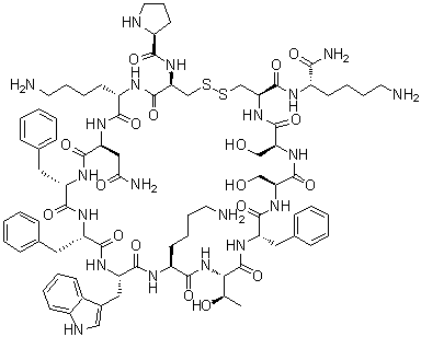 皮质抑素-14分子结构 (CAS 186901-48-4)