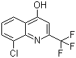structure of CAS# 18706-22-4, 8-Chloro-2-(trifluoromethyl)-4-quinolinol;8-Chloro-4-hydroxy-2-(trifluoromethyl)quinoline