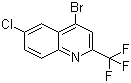 4-Bromo-6-chloro-2-(trifluoromethyl)quinoline molecular structure (CAS 18706-32-6)