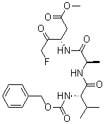N-[(Phenylmethoxy)carbonyl]-L-valyl-N-[(1S)-3-fluoro-1-(2-methoxy-2-oxoethyl)-2-oxopropyl]-L-alaninamide molecular structure (CAS 187389-52-2)