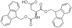 N-[(9H-Fluoren-9-ylmethoxy)carbonyl]-L-aspartic acid 1-(9H-fluoren-9-ylmethyl) ester molecular structure (CAS 187671-16-5)
