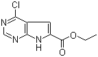 Ethyl 4-chloro-7H-pyrrolo[2,3-d]pyrimidine-6-carboxylate molecular structure (CAS 187725-00-4)