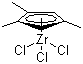 1,2,4-三甲基环戊二烯基三氯化锆分子结构 (CAS 188020-78-2)