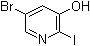 5-Bromo-2-iodopyridin-3-ol molecular structure (CAS 188057-49-0)