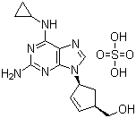 结构式 CAS# 188062-50-2, 硫酸阿巴卡韦; (1S,4R)-4-[2-氨基-6-(环丙基氨基)-9H-嘌呤-9-基]-2-环戊烯-1-甲醇硫酸盐