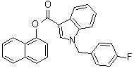 1-[(4-Fluorophenyl)methyl]-1H-indole-3-carboxylic acid 1-naphthalenyl ester molecular structure (CAS 1883284-94-3)