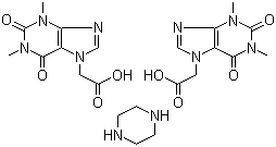 Acefylline piperazinate molecular structure (CAS 18833-13-1)