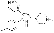 4-[2-(4-Fluorophenyl)-5-(1-methyl-4-piperidinyl)-1H-pyrrol-3-yl]pyridine molecular structure (CAS 188343-77-3)