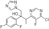 (2R,3S/2S,3R)-3-(4-Chloro-5-fluoro-6-pyrimidinyl)-2-(2,4-difluorophenyl)butan-2-ol molecular structure (CAS 188416-35-5)