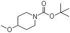 structure of CAS# 188622-27-7, tert-Butyl 4-methoxy-1-piperidinecarboxylate;4-Methoxypiperidine-1-carboxylic acid tert-butyl ester
