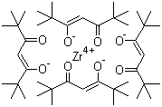 Tetrakis(dipivaloylmethanato)zirconium molecular structure (CAS 18865-74-2)