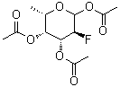 structure of CAS# 188783-78-0, 2,6-Dideoxy-2-fluoro-L-galactopyranose triacetate;[(2S,3R,4R,5S)-4,6-diacetyloxy-5-fluoro-2-methyloxan-3-yl] acetate